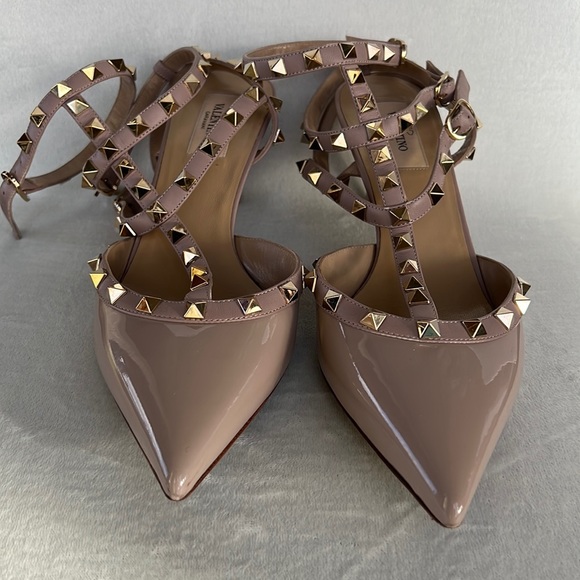 Valentino Garavani Shoes - Valentino Garavani Rockstud ankle strap pump in patent leather